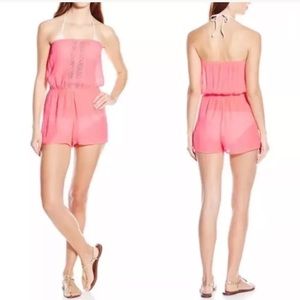 Laundry by Shelli Segal Coral Swim Cover Up Romper